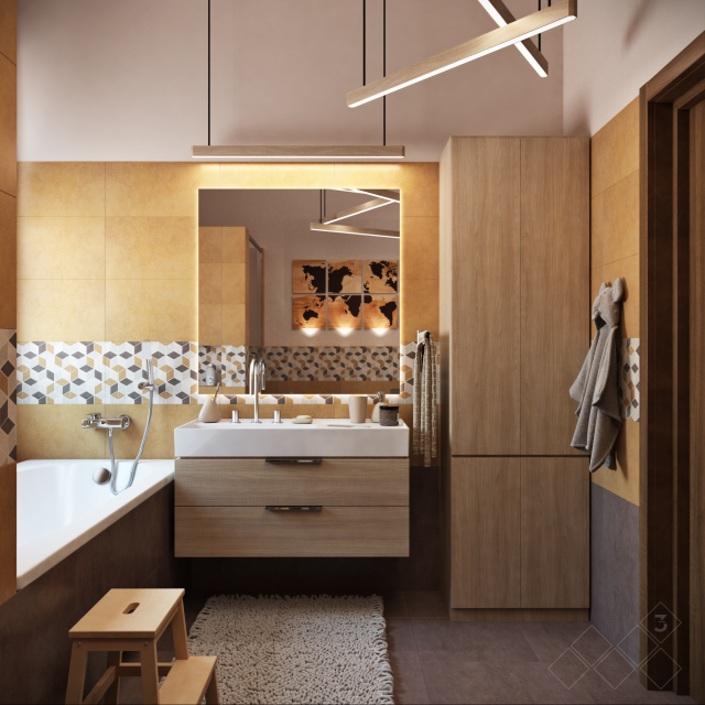visualization interior design photo 3d bathroom Studiom3